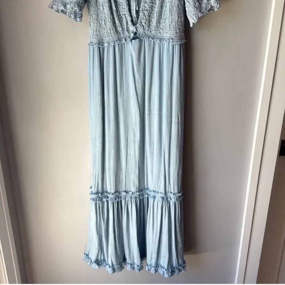 NWT Urban Outfitters Twee Picnic Time Midi Dress Blue